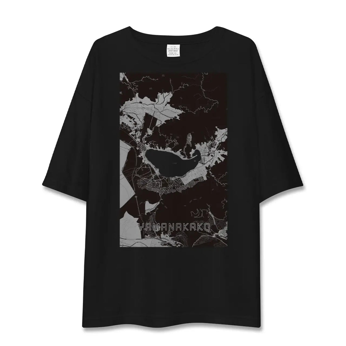 【山中湖（山梨県）】地図柄ビッグシルエットTシャツ