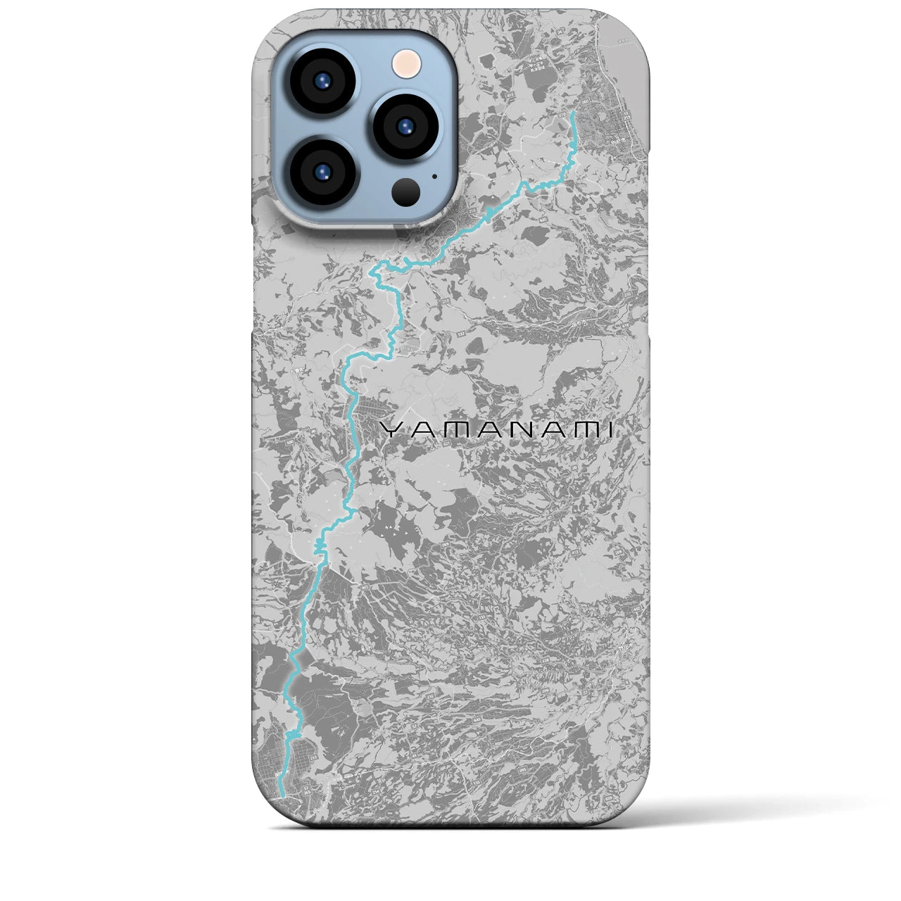 Recipro × Crossfield【やまなみ】地図柄iPhoneケース（バックカバータイプ・アッシュ）iPhone 13 Pro Max 用