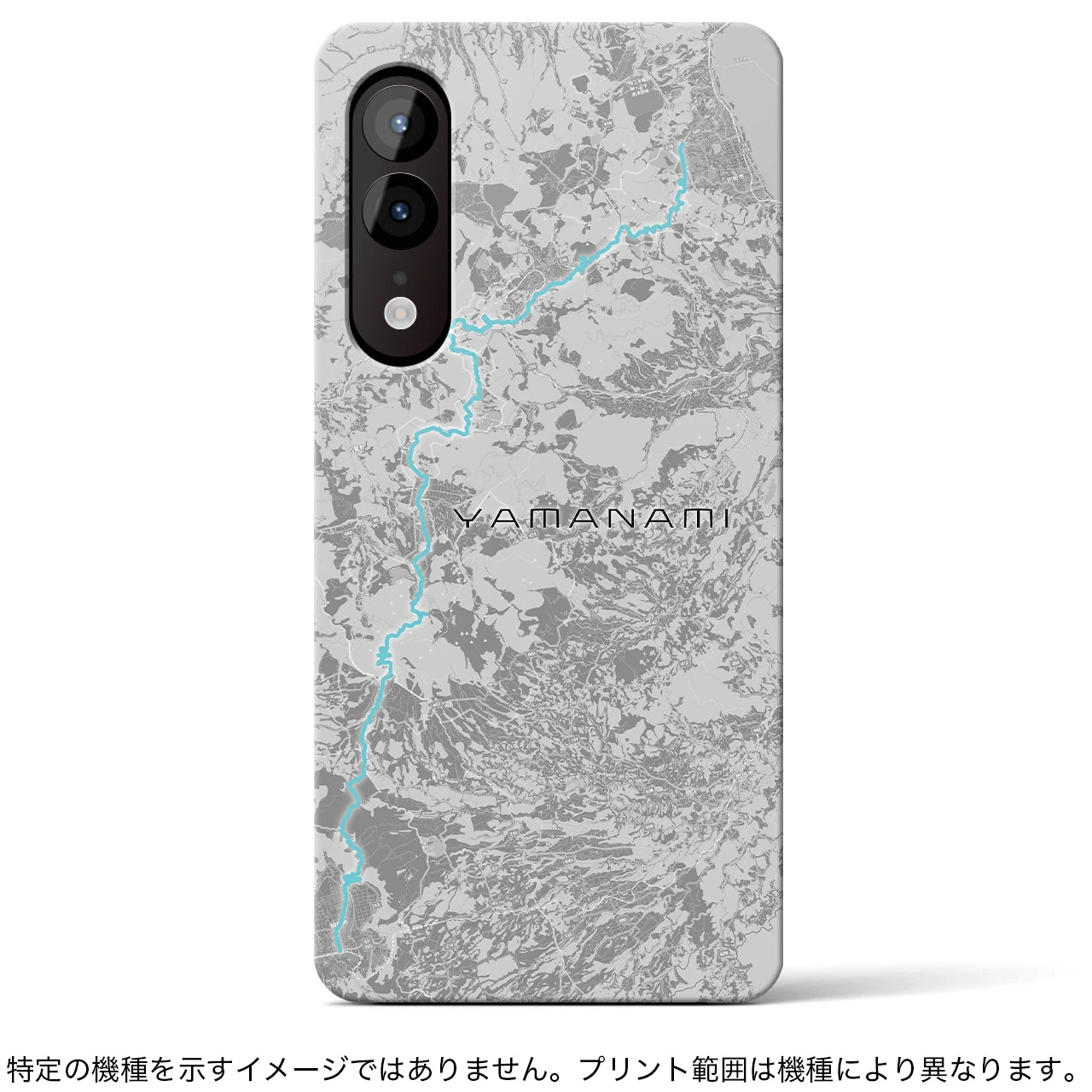 Recipro × Crossfield【やまなみ】地図柄iPhoneケース（バックカバータイプ・アッシュ）iPhone 14 Pro 用
