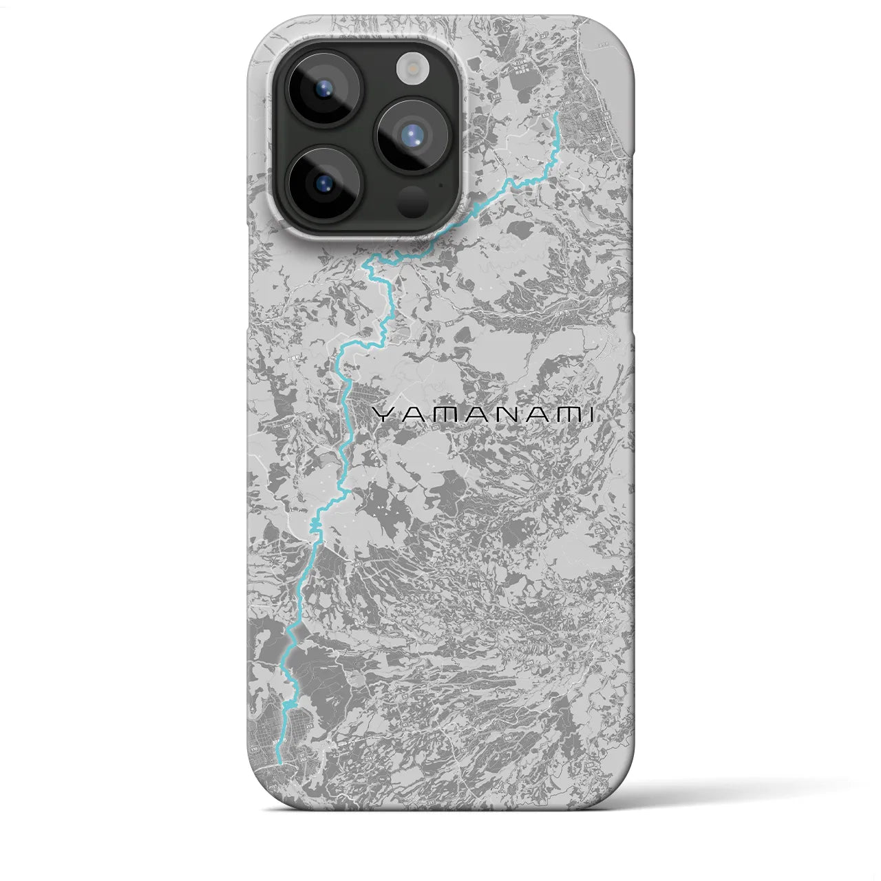 Recipro × Crossfield【やまなみ】地図柄iPhoneケース（バックカバータイプ・アッシュ）iPhone 15 Pro Max 用