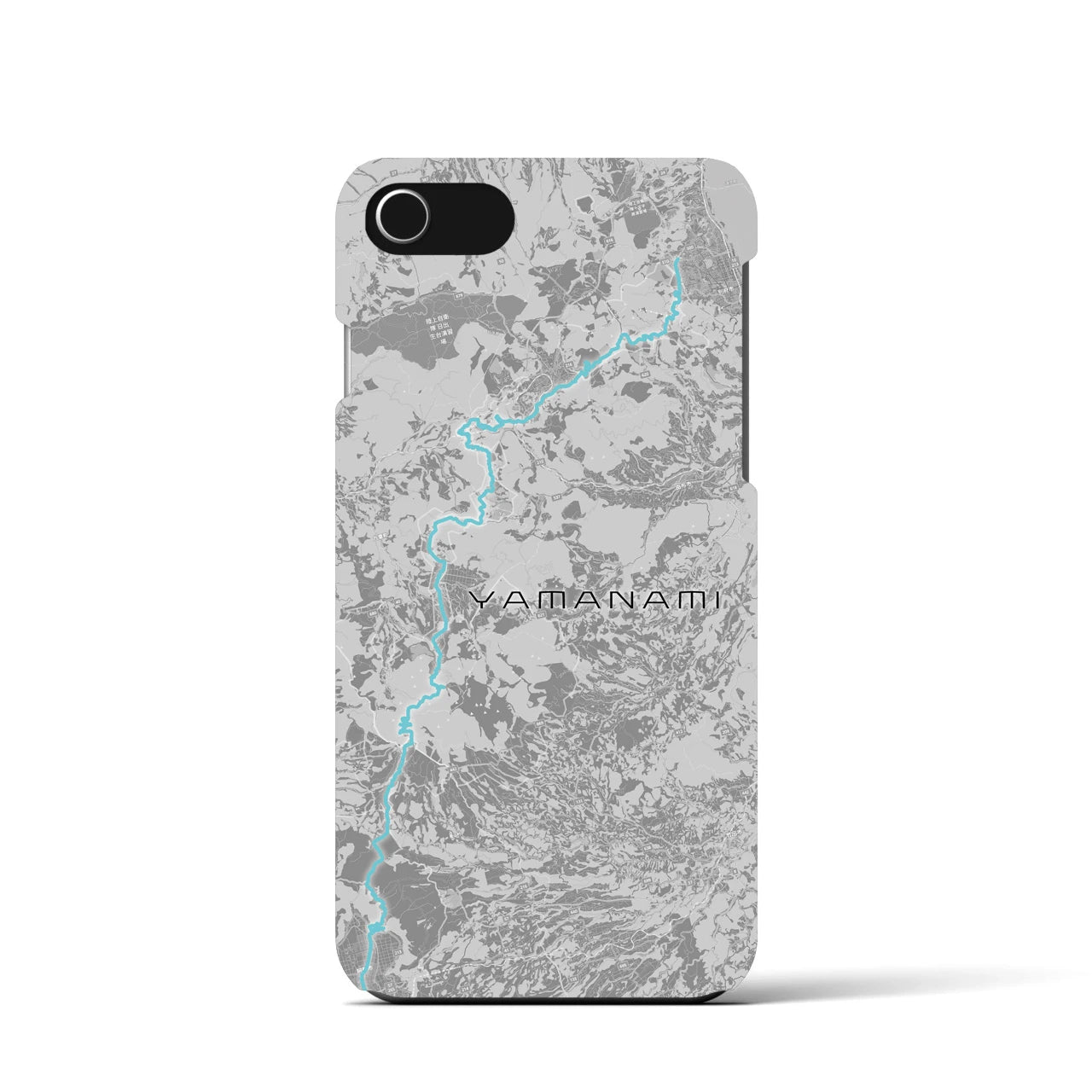 Recipro × Crossfield【やまなみ】地図柄iPhoneケース（バックカバータイプ・アッシュ）iPhone SE（第3 / 第2世代） / 8 / 7 / 6s / 6 用