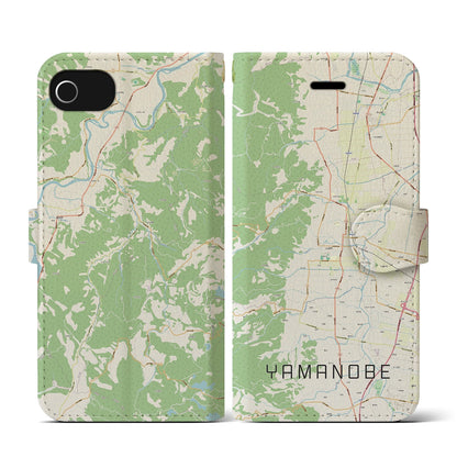 【山辺（山形県）】地図柄iPhoneケース（手帳タイプ）ナチュラル・iPhone SE（第3 / 第2世代） / 8 / 7 / 6s / 6 用