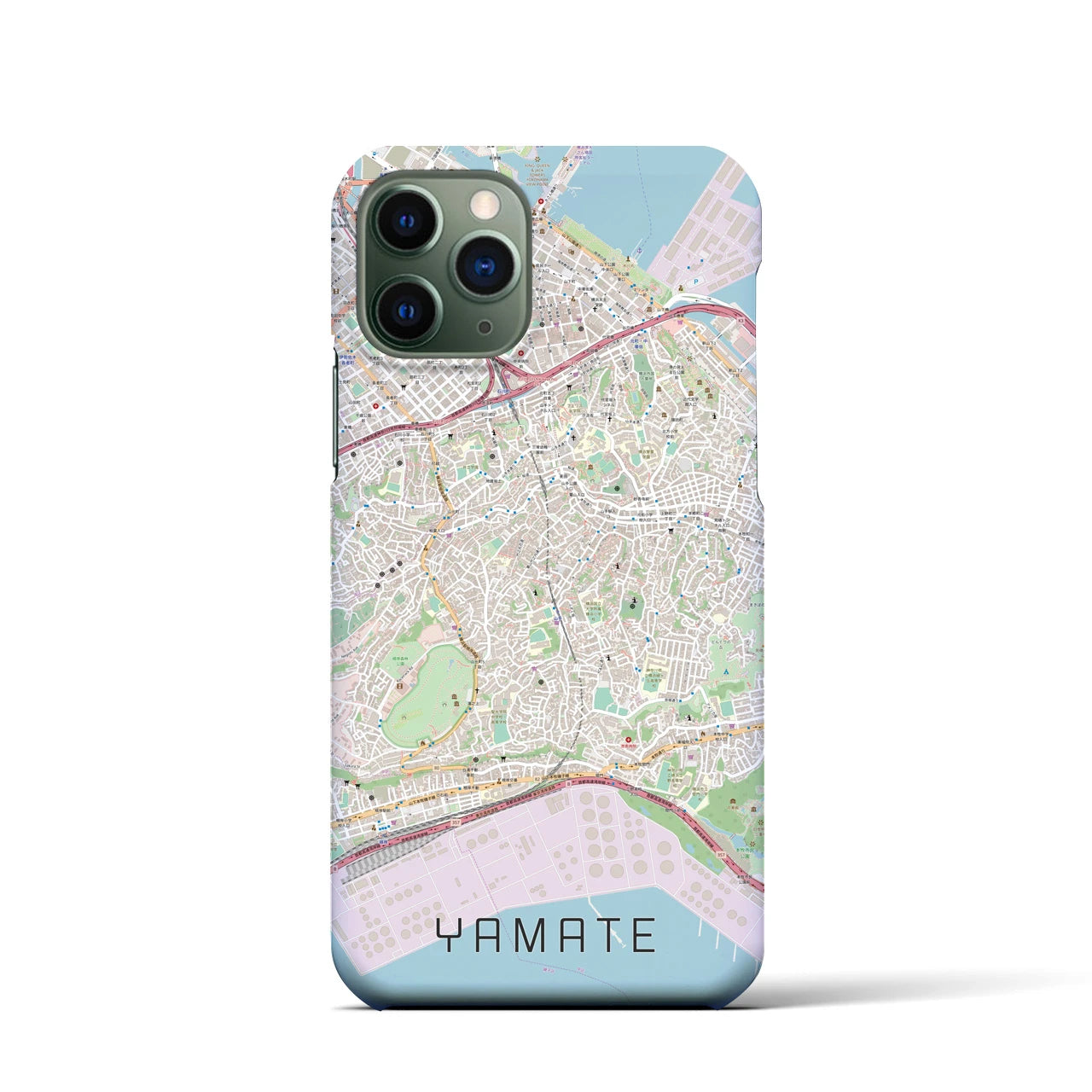 【山手】地図柄iPhoneケース（バックカバータイプ・ナチュラル）iPhone 11 Pro 用