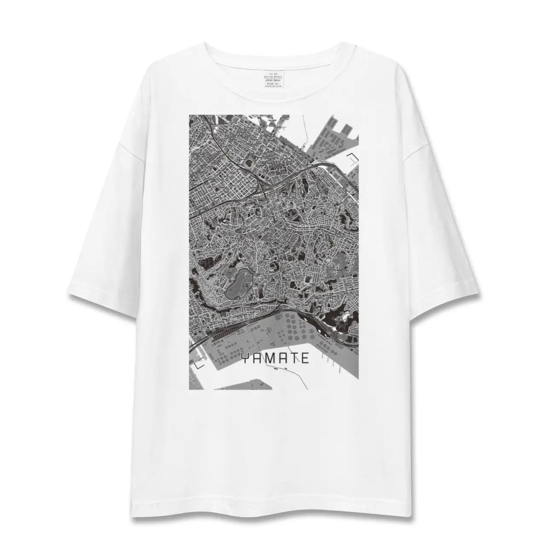 【山手(神奈川県)】地図柄ビッグシルエットTシャツ