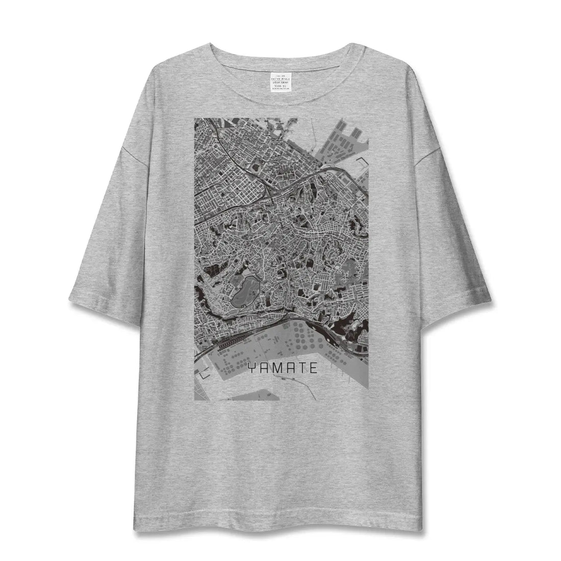 【山手（神奈川県）】地図柄ビッグシルエットTシャツ