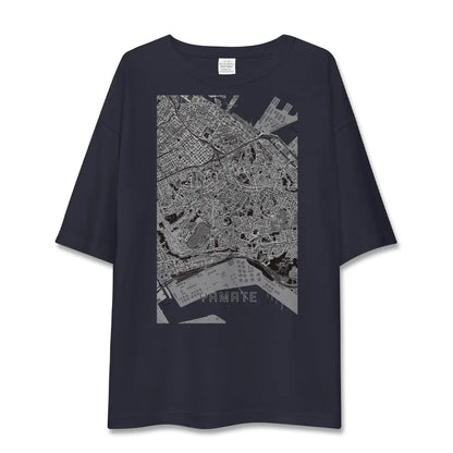 【山手（神奈川県）】地図柄ビッグシルエットTシャツ