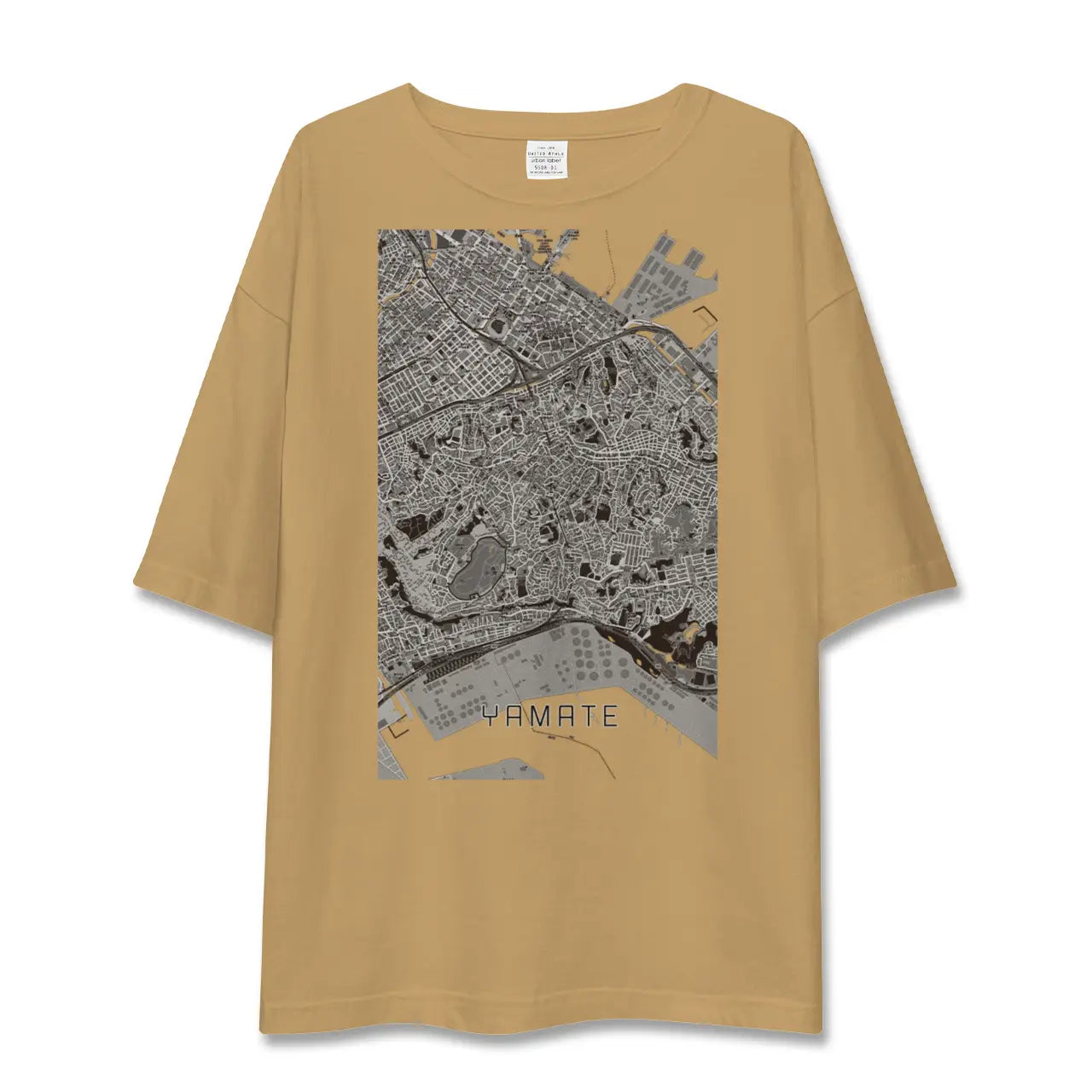 【山手（神奈川県）】地図柄ビッグシルエットTシャツ