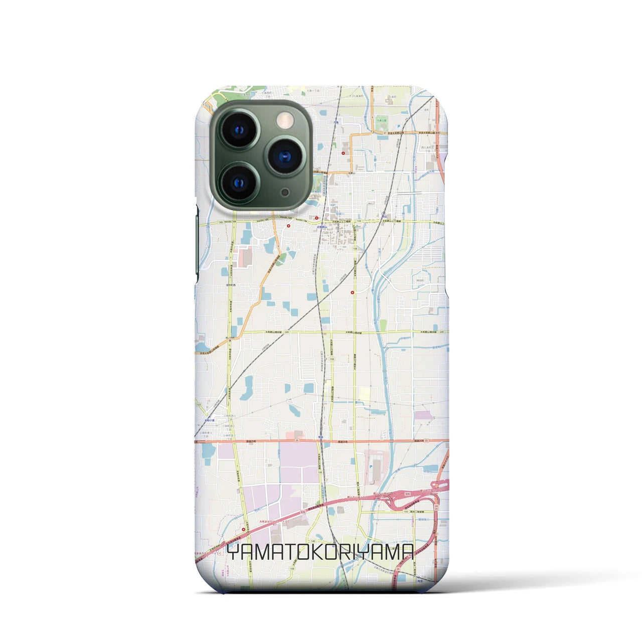 【大和郡山】地図柄iPhoneケース（バックカバータイプ・ナチュラル）iPhone 11 Pro 用