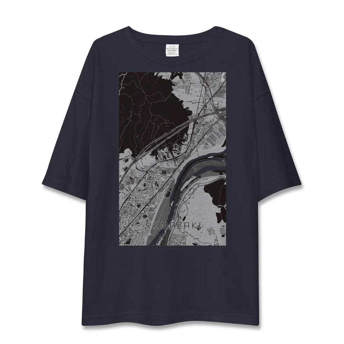 【山崎（京都府）（京都府）】地図柄ビッグシルエットTシャツ