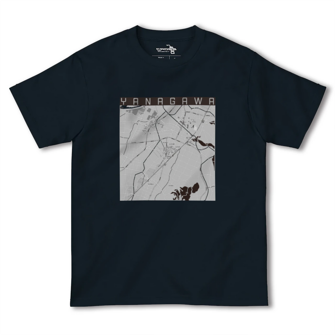 【梁川(福島県)】地図柄ヘビーウェイトTシャツ