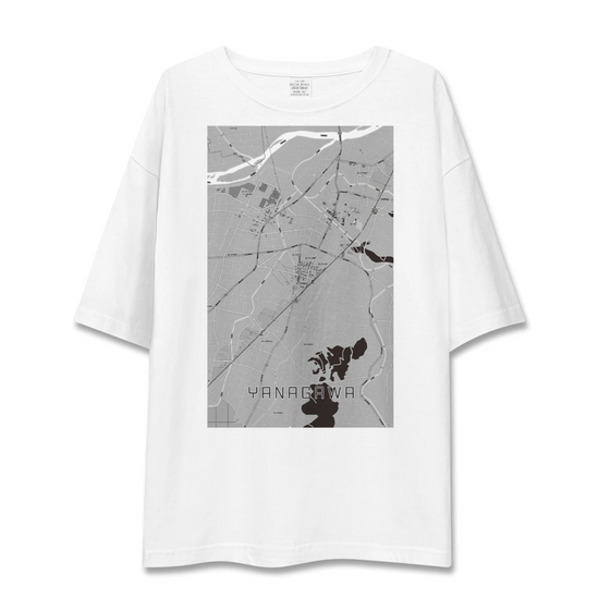 【梁川（福島県）】地図柄ビッグシルエットTシャツ