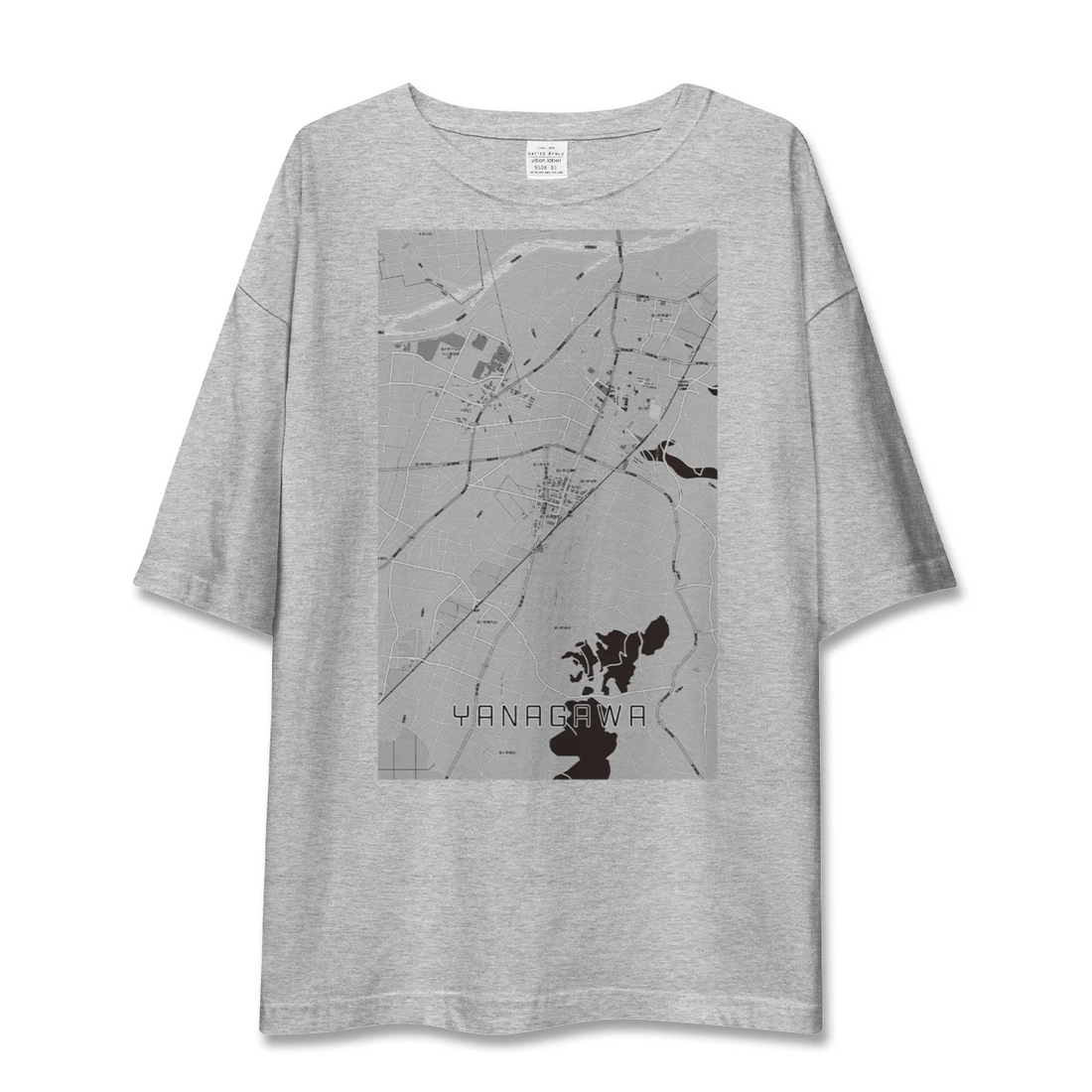 【梁川（福島県）】地図柄ビッグシルエットTシャツ