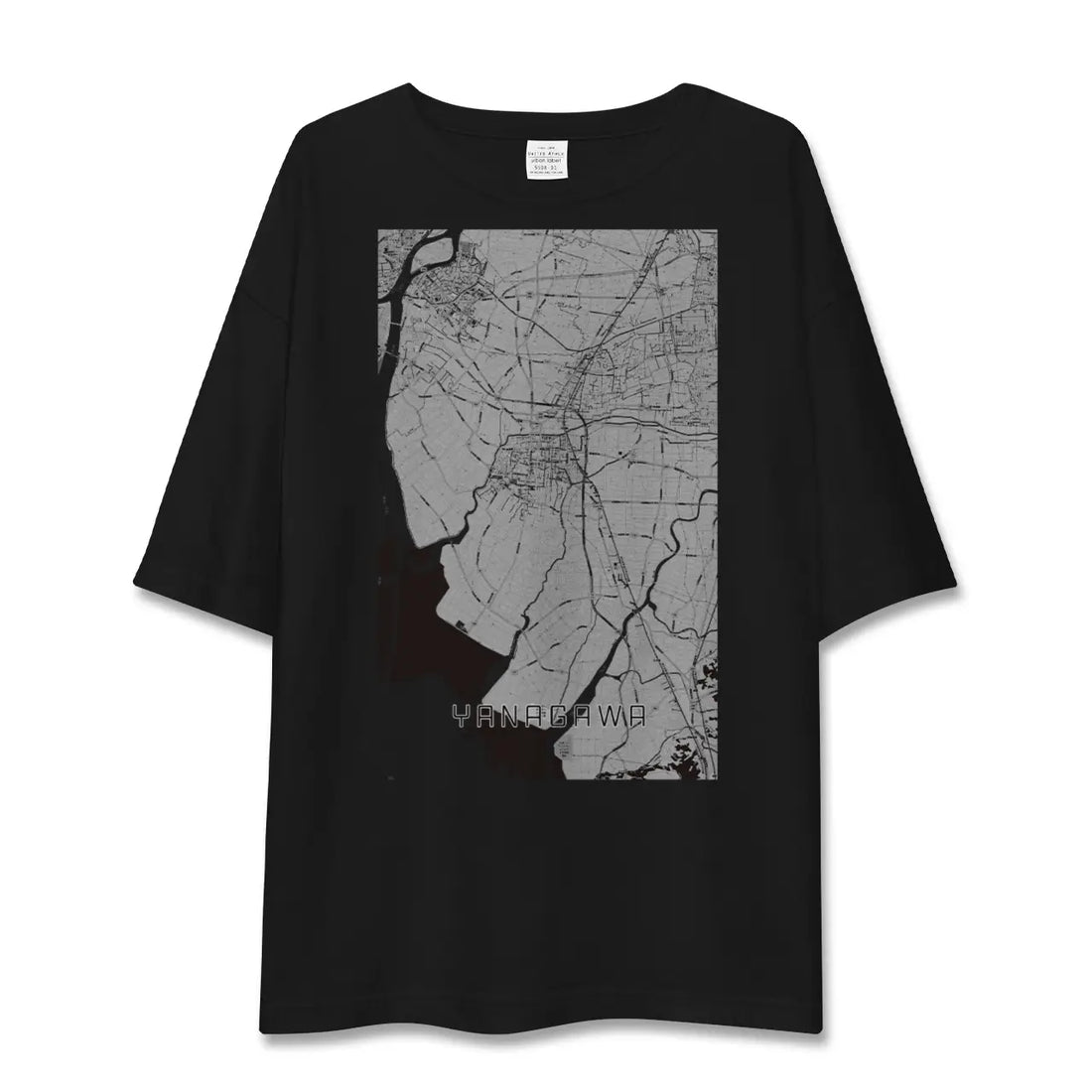 【柳川（福岡県）】地図柄ビッグシルエットTシャツ