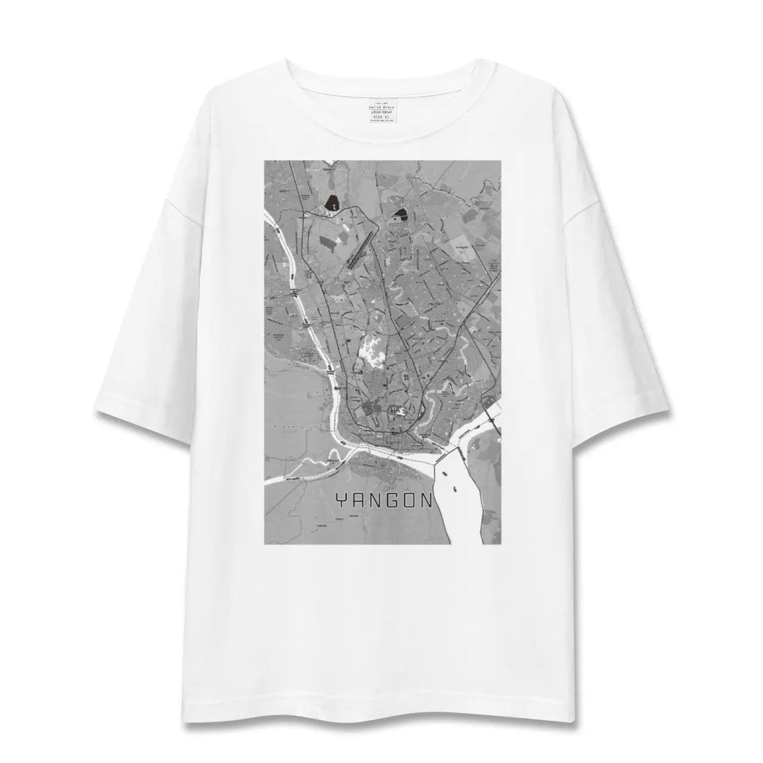【ヤンゴン(ミャンマー)】地図柄ビッグシルエットTシャツ