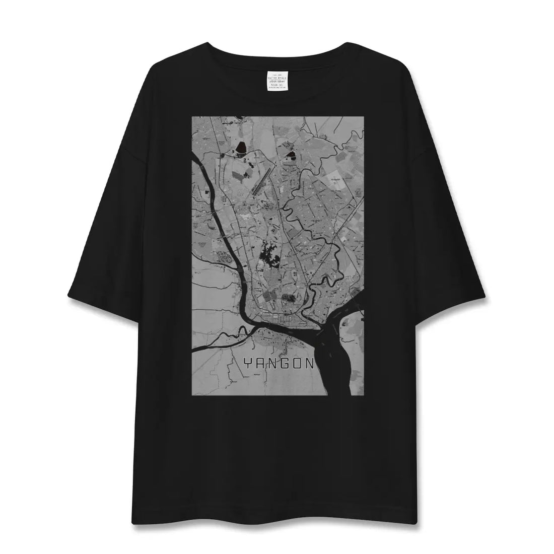 【ヤンゴン（ミャンマー）】地図柄ビッグシルエットTシャツ