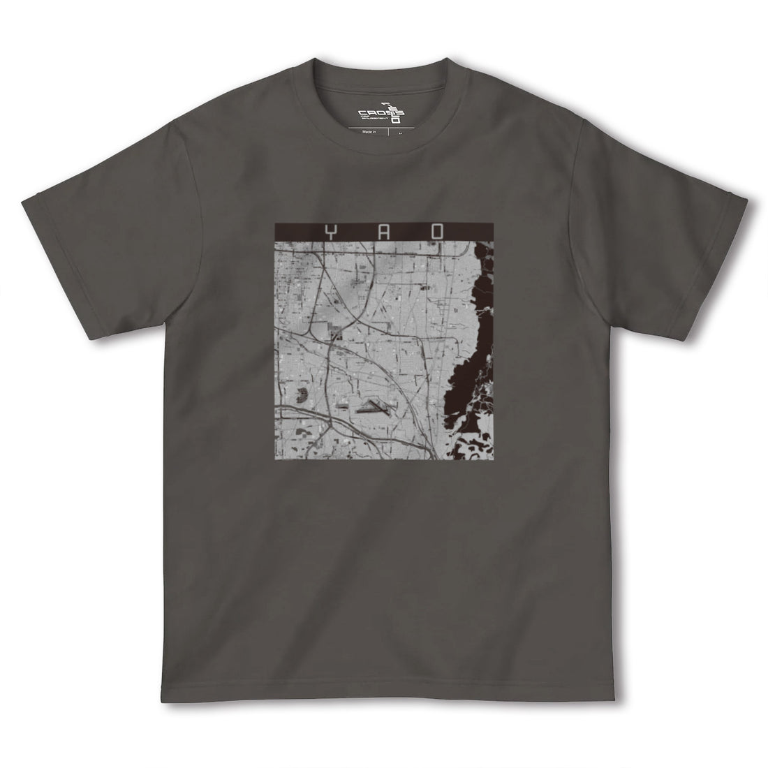 【八尾(大阪府)】地図柄ヘビーウェイトTシャツ
