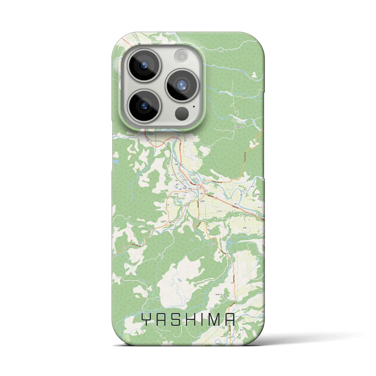 【矢島】地図柄iPhoneケース（バックカバータイプ・ナチュラル）iPhone 15 Pro 用