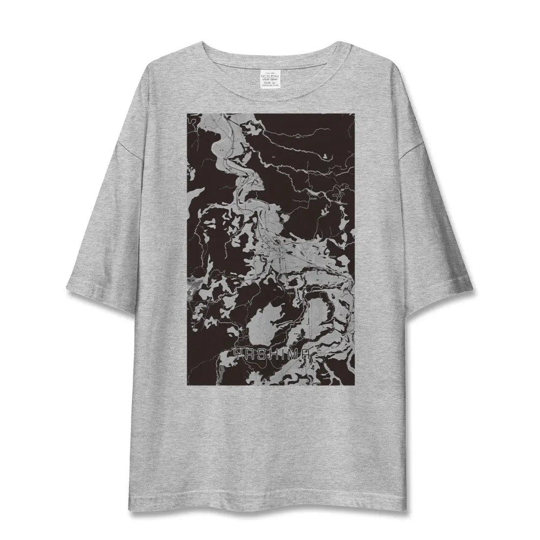 【矢島(秋田県)】地図柄ビッグシルエットTシャツ