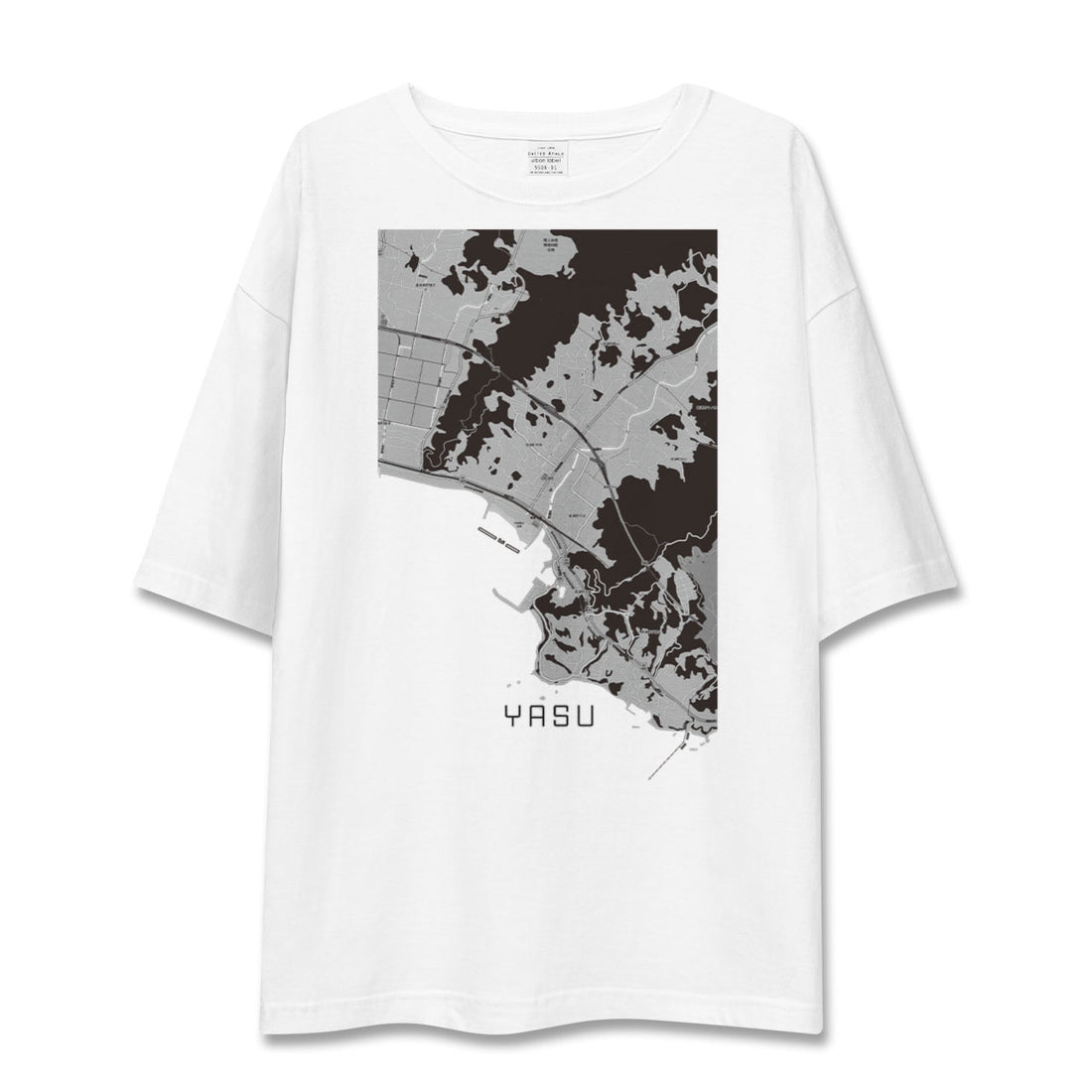 【夜須(高知県)】地図柄ビッグシルエットTシャツ