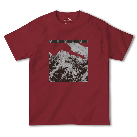 【安来（島根県）】地図柄ヘビーウェイトTシャツ
