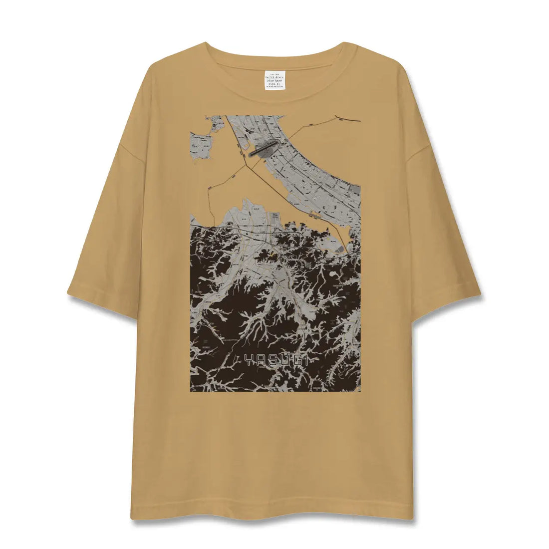 【安来(島根県)】地図柄ビッグシルエットTシャツ