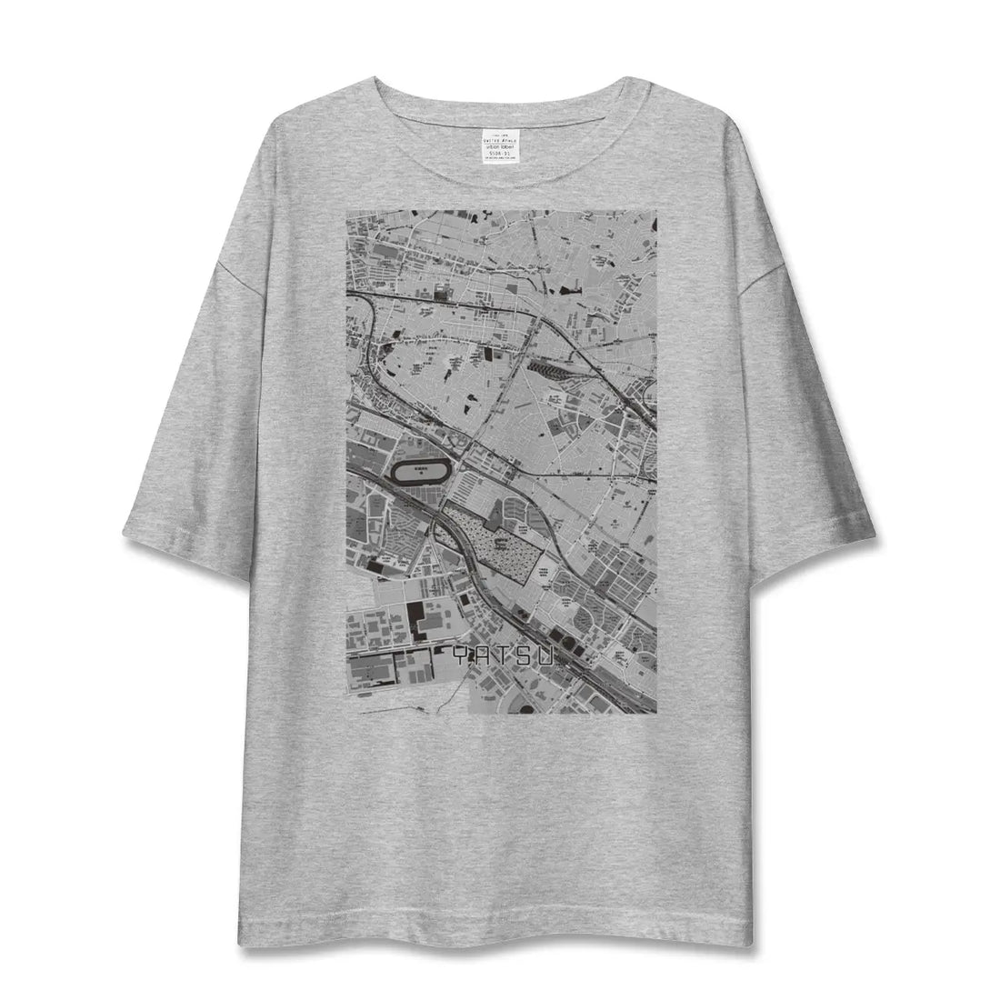 【谷津（千葉県）】地図柄ビッグシルエットTシャツ