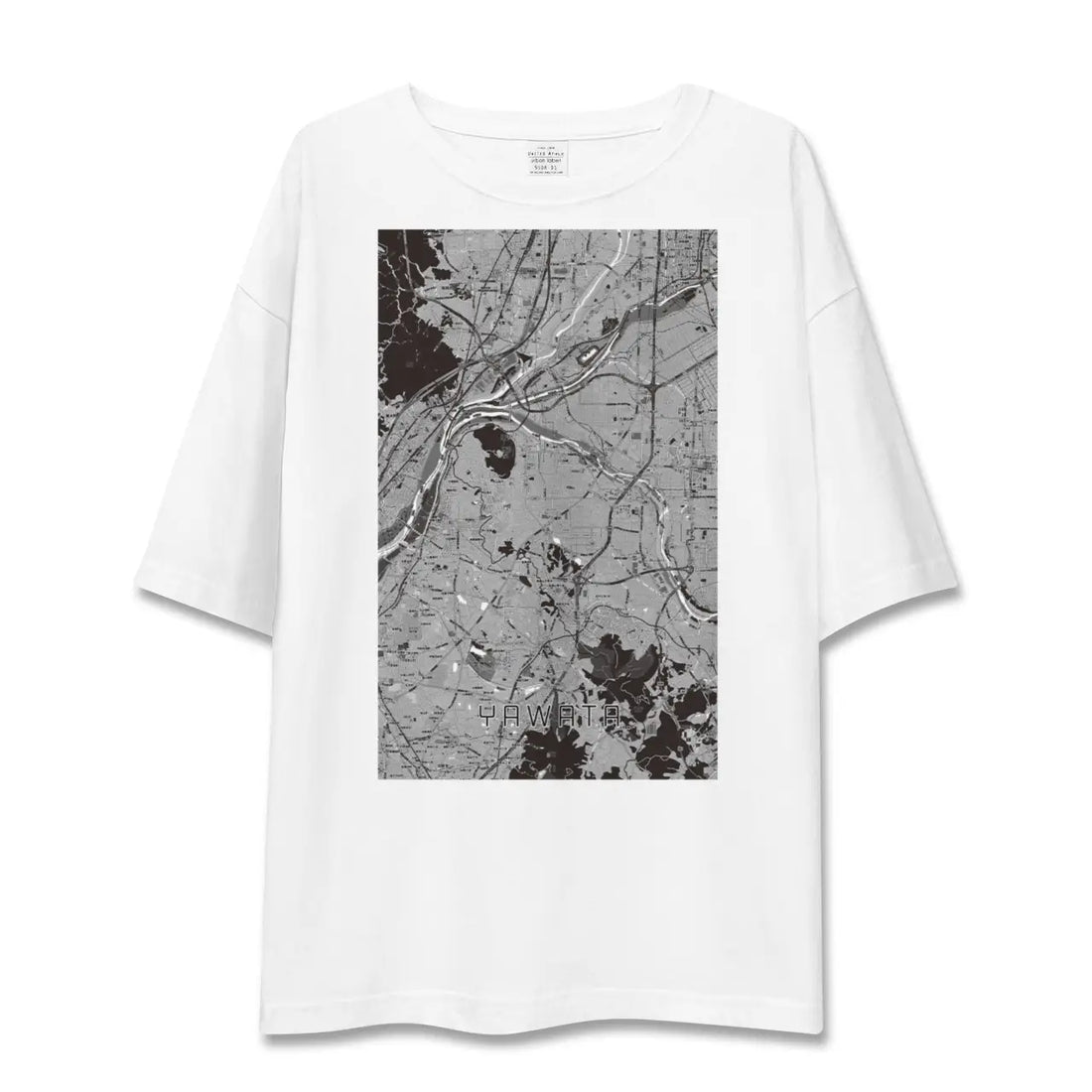 【八幡(京都府)(京都府)】地図柄ビッグシルエットTシャツ