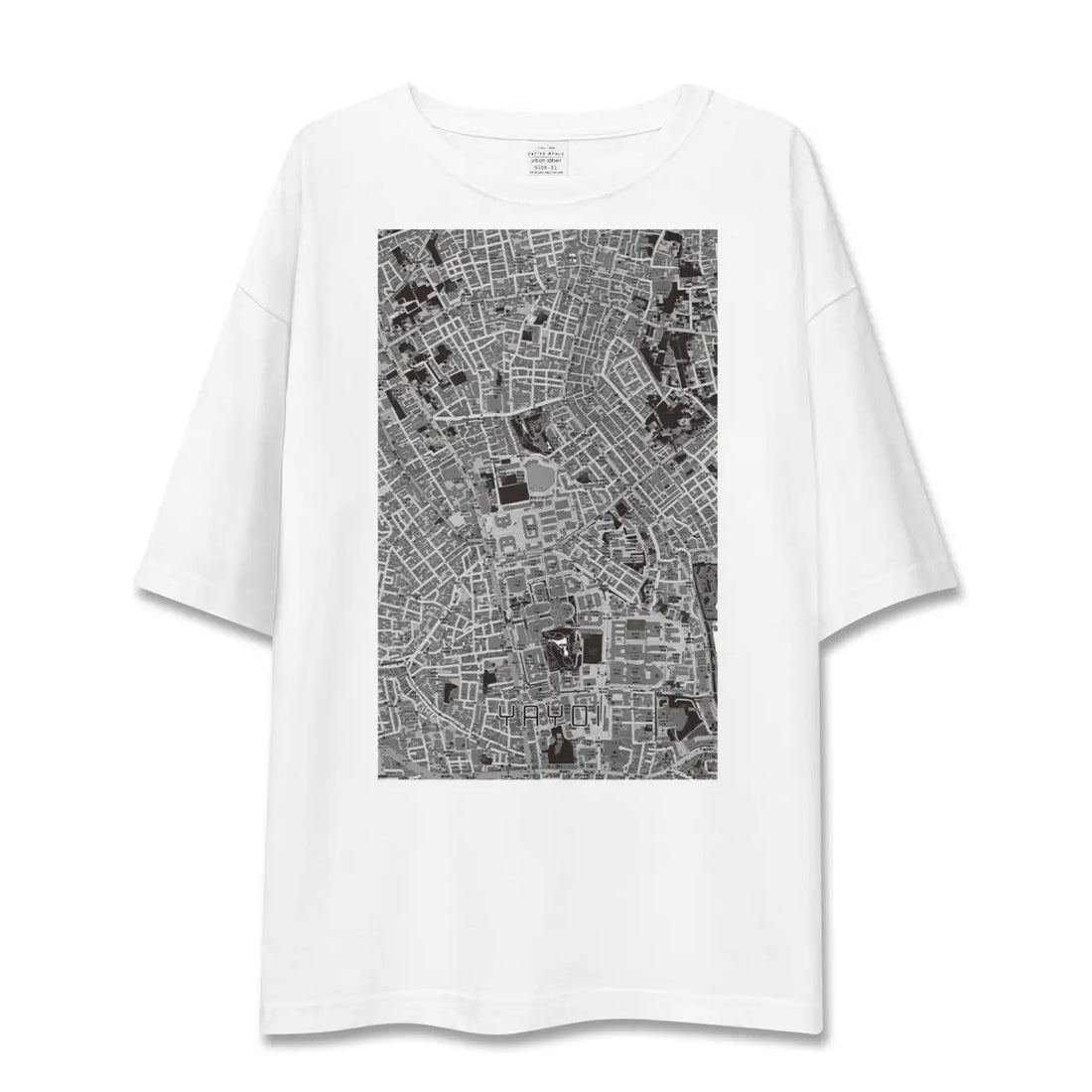 【弥生(東京都)】地図柄ビッグシルエットTシャツ