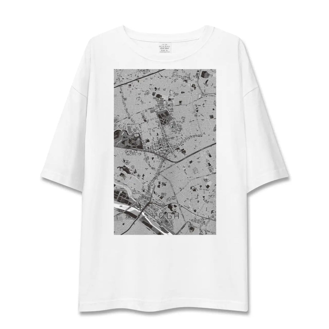 【用賀(東京都)】地図柄ビッグシルエットTシャツ