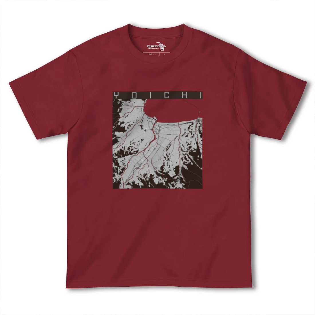 【余市(北海道)】地図柄ヘビーウェイトTシャツ