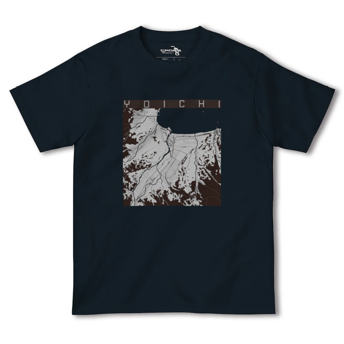 【余市(北海道)】地図柄ヘビーウェイトTシャツ