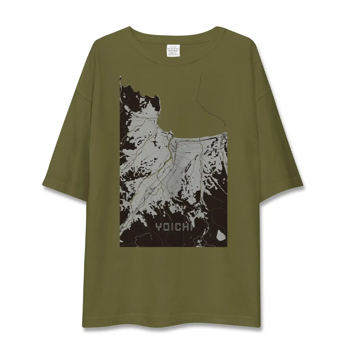 【余市（北海道）】地図柄ビッグシルエットTシャツ