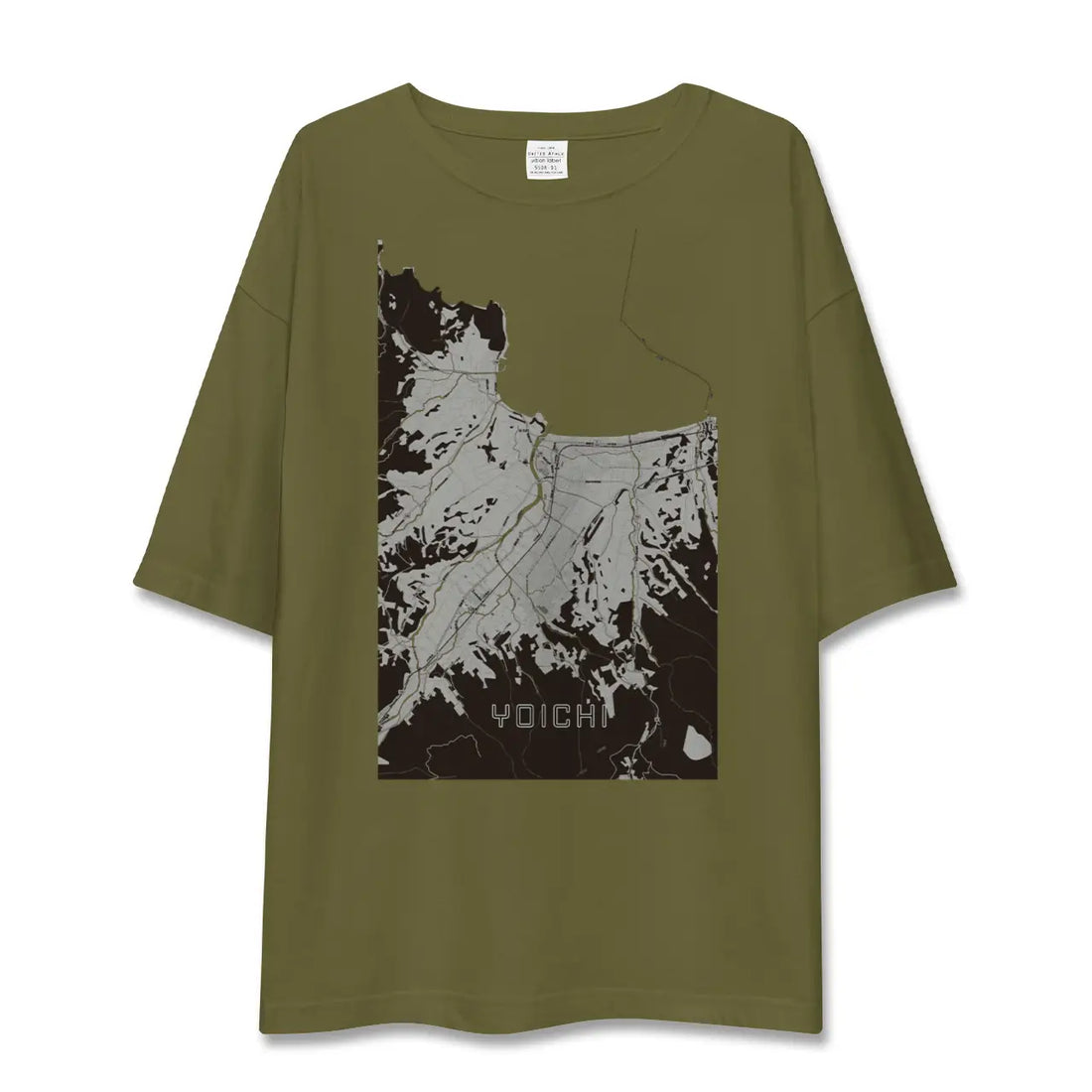 【余市(北海道)】地図柄ビッグシルエットTシャツ