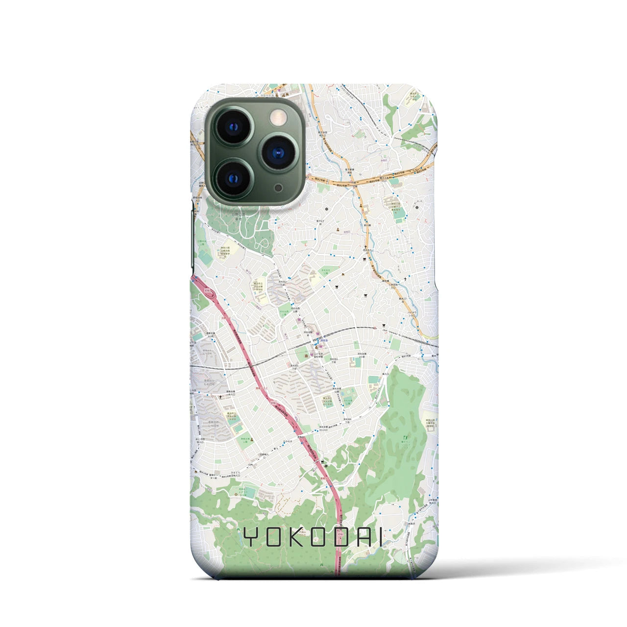 【洋光台】地図柄iPhoneケース（バックカバータイプ・ナチュラル）iPhone 11 Pro 用