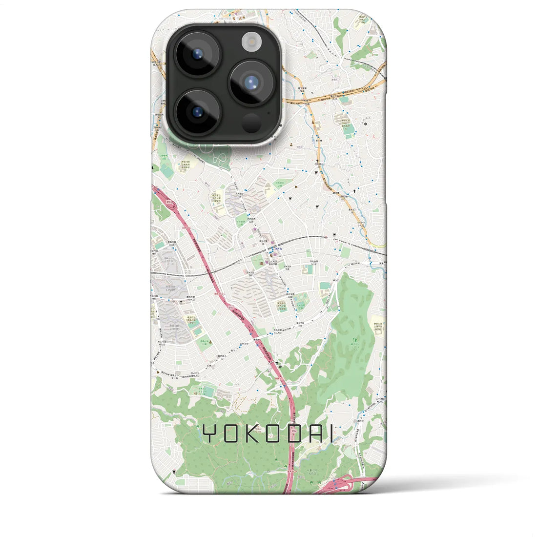 【洋光台】地図柄iPhoneケース（バックカバータイプ・ナチュラル）iPhone 15 Pro Max 用