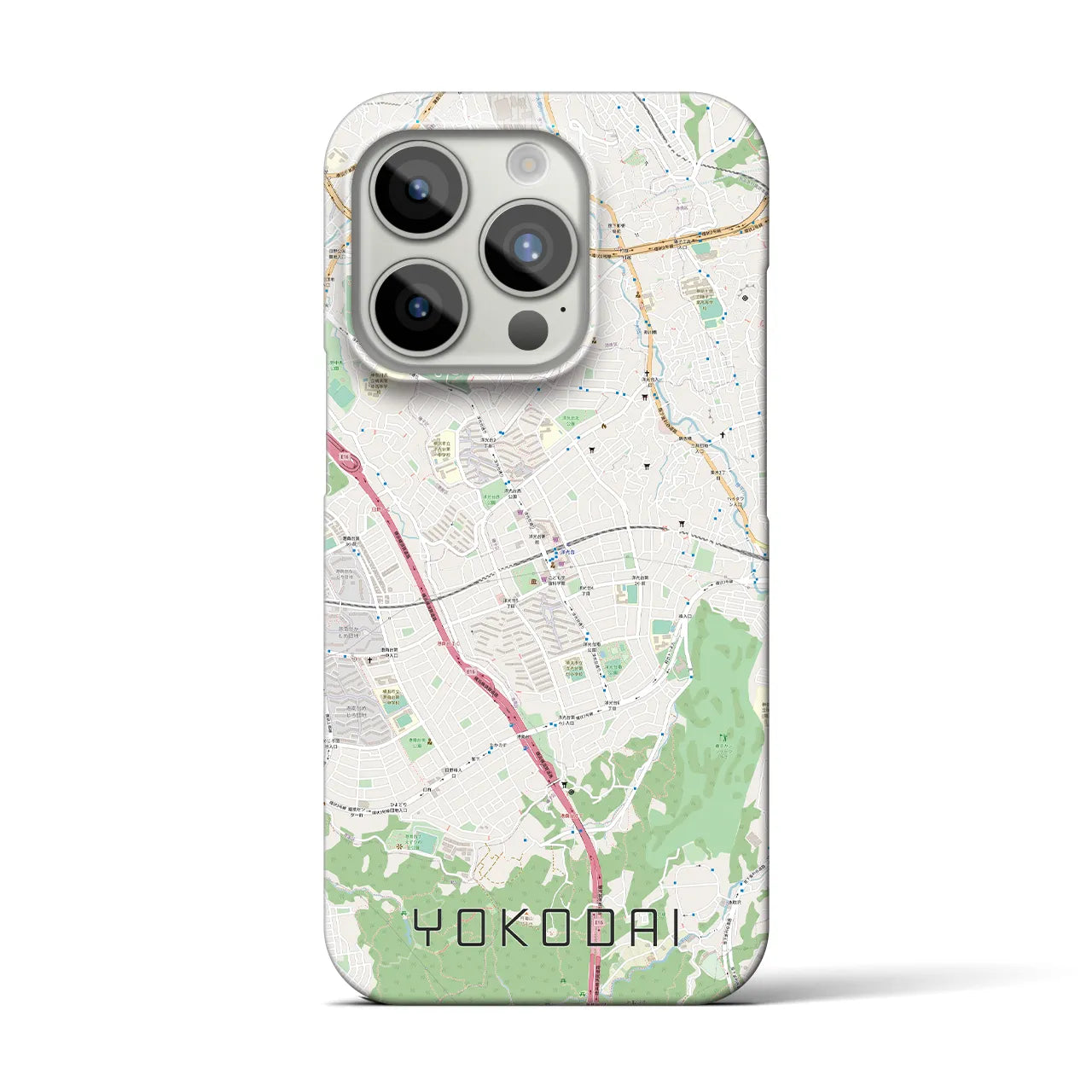 【洋光台】地図柄iPhoneケース（バックカバータイプ・ナチュラル）iPhone 15 Pro 用