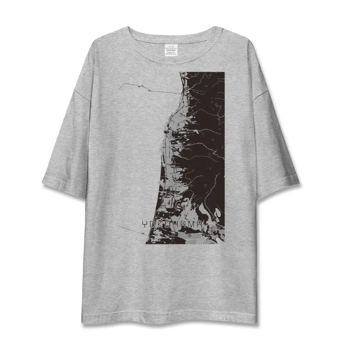 【横浜（青森県）（青森県）】地図柄ビッグシルエットTシャツ