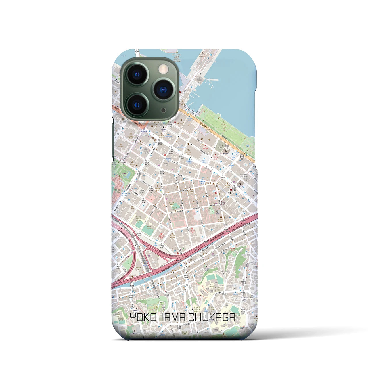 【横浜中華街】地図柄iPhoneケース（バックカバータイプ・ナチュラル）iPhone 11 Pro 用