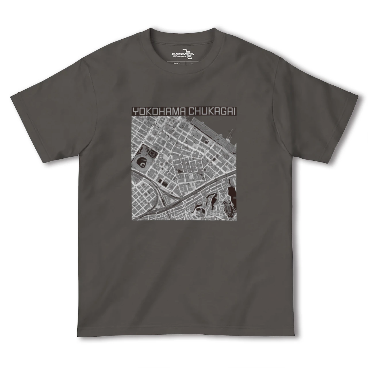 【横浜中華街（神奈川県）】地図柄ヘビーウェイトTシャツ