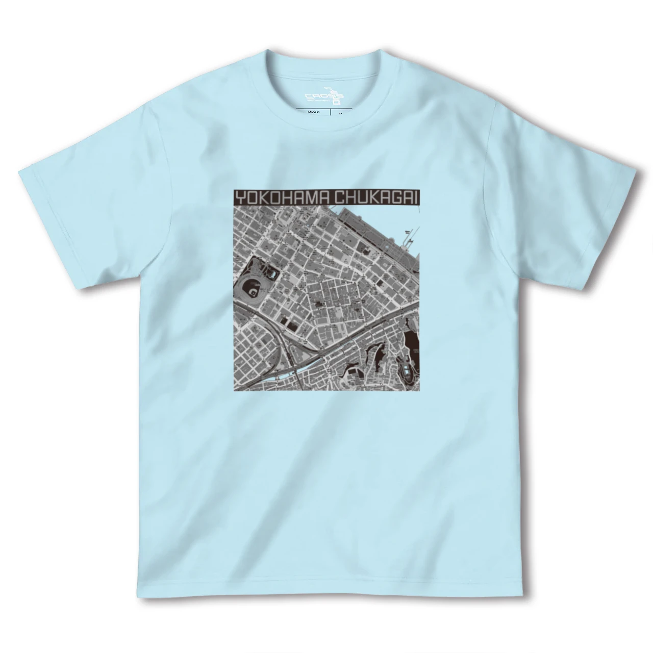 【横浜中華街（神奈川県）】地図柄ヘビーウェイトTシャツ