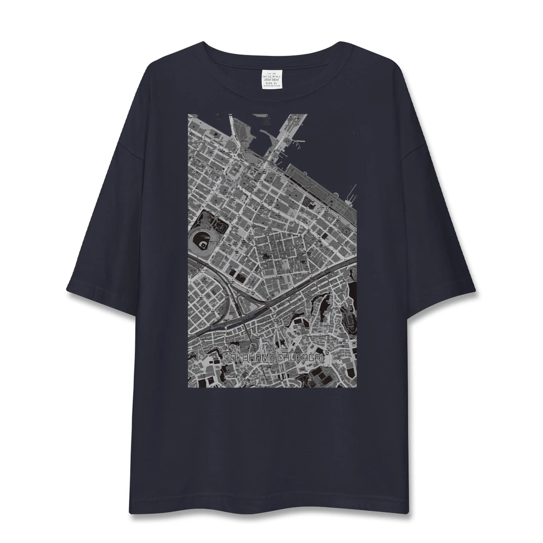 【横浜中華街(神奈川県)】地図柄ビッグシルエットTシャツ
