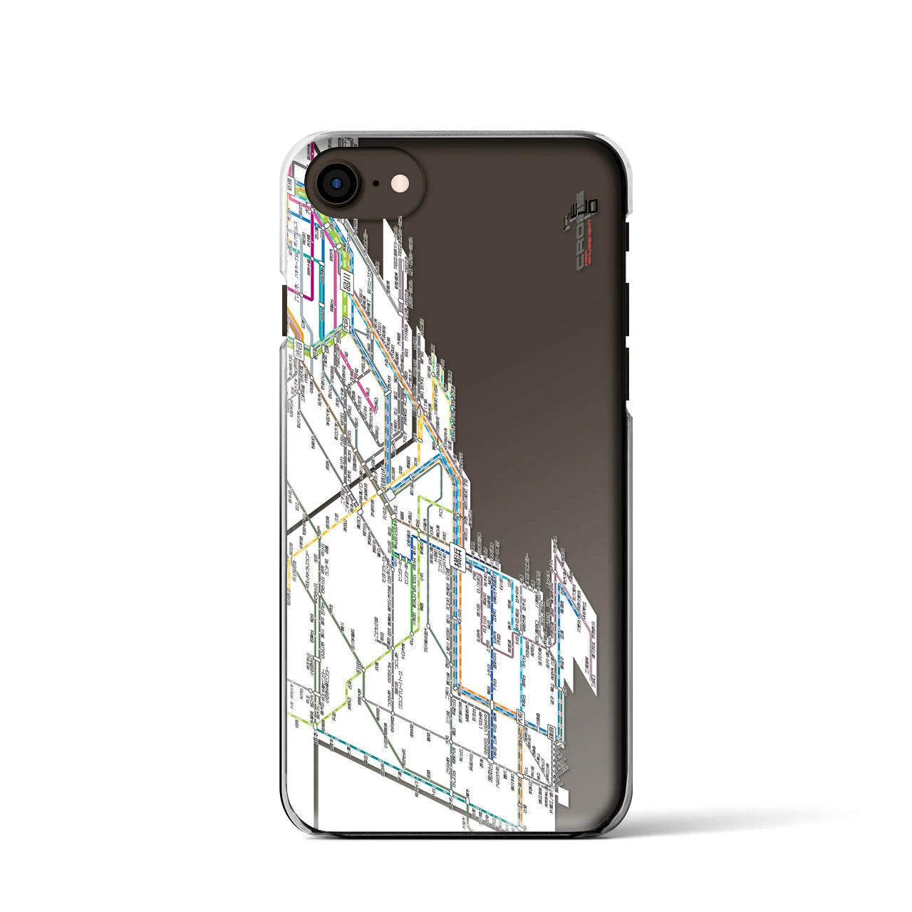 【横浜路線図】地図柄iPhoneケース（クリアタイプ・ホワイト）iPhone SE（第3 / 第2世代） / 8 / 7 / 6s / 6 用