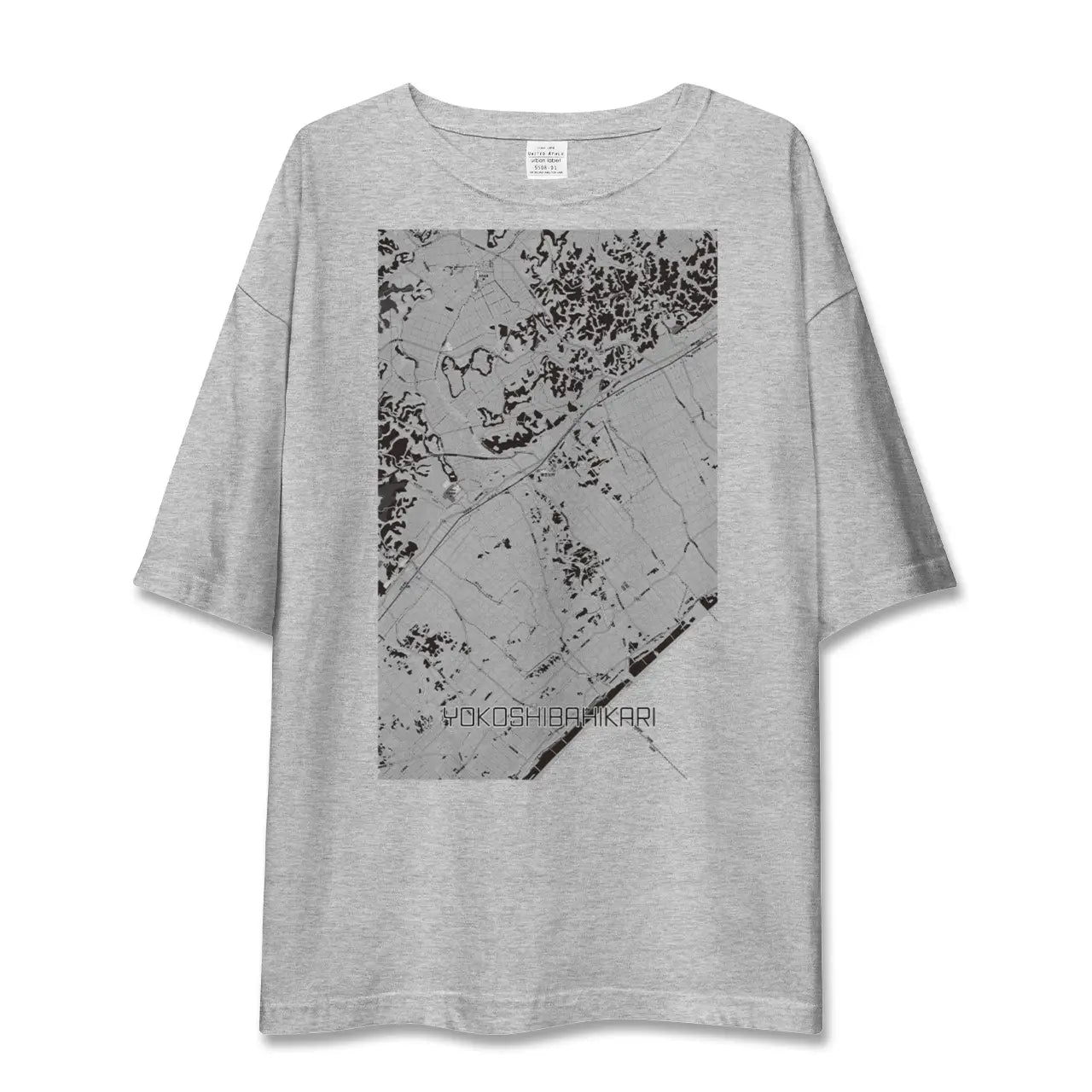 【横芝光（千葉県）】地図柄ビッグシルエットTシャツ