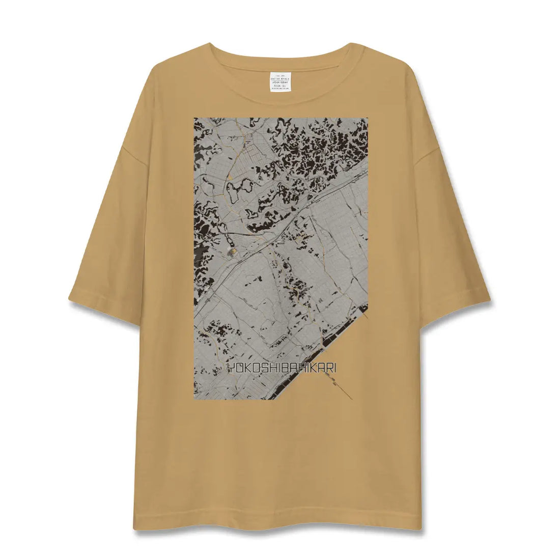 【横芝光(千葉県)】地図柄ビッグシルエットTシャツ