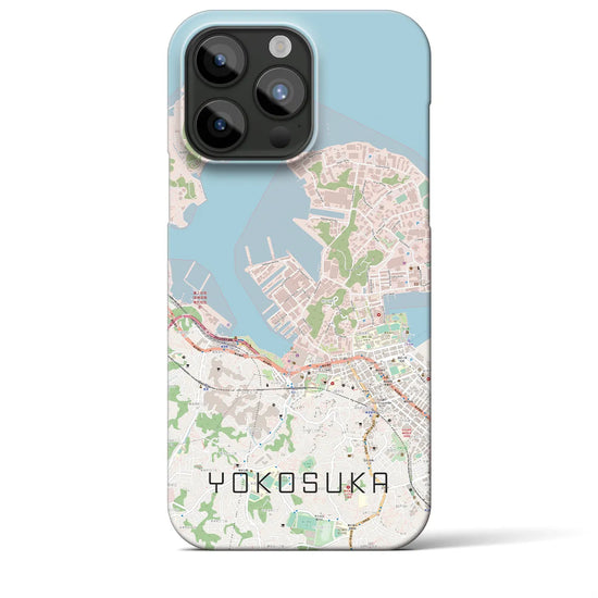 【横須賀】地図柄iPhoneケース（バックカバータイプ・ナチュラル）iPhone 15 Pro Max 用