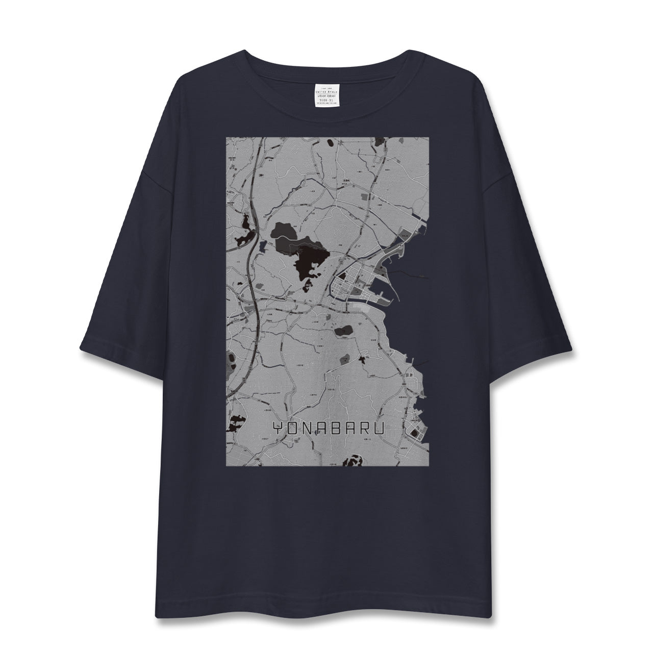 【与那原（沖縄県）】地図柄ビッグシルエットTシャツ