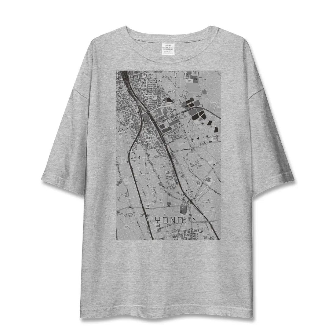 【与野（埼玉県）】地図柄ビッグシルエットTシャツ