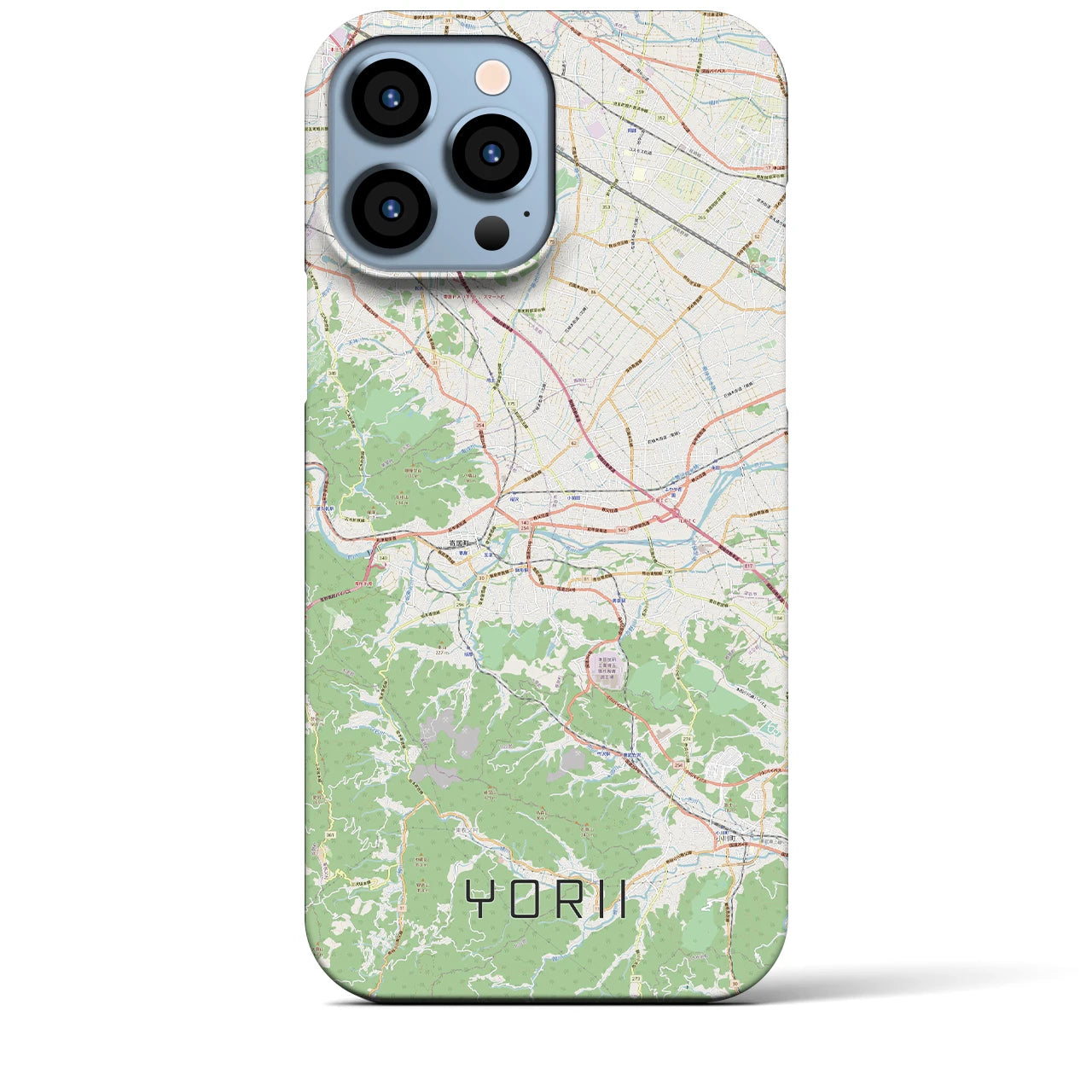 【寄居】地図柄iPhoneケース（バックカバータイプ・ナチュラル）iPhone 13 Pro Max 用