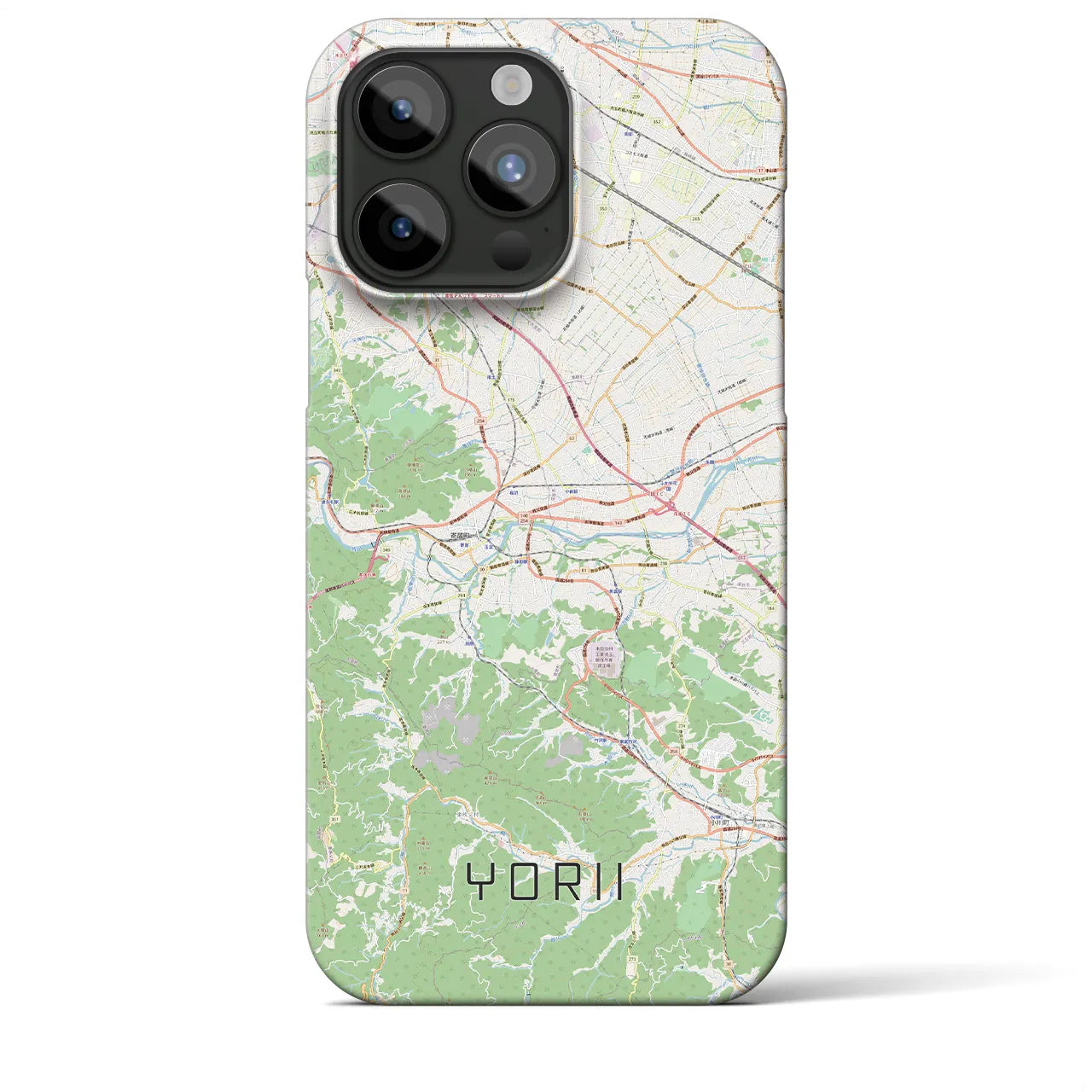 【寄居】地図柄iPhoneケース（バックカバータイプ・ナチュラル）iPhone 15 Pro Max 用