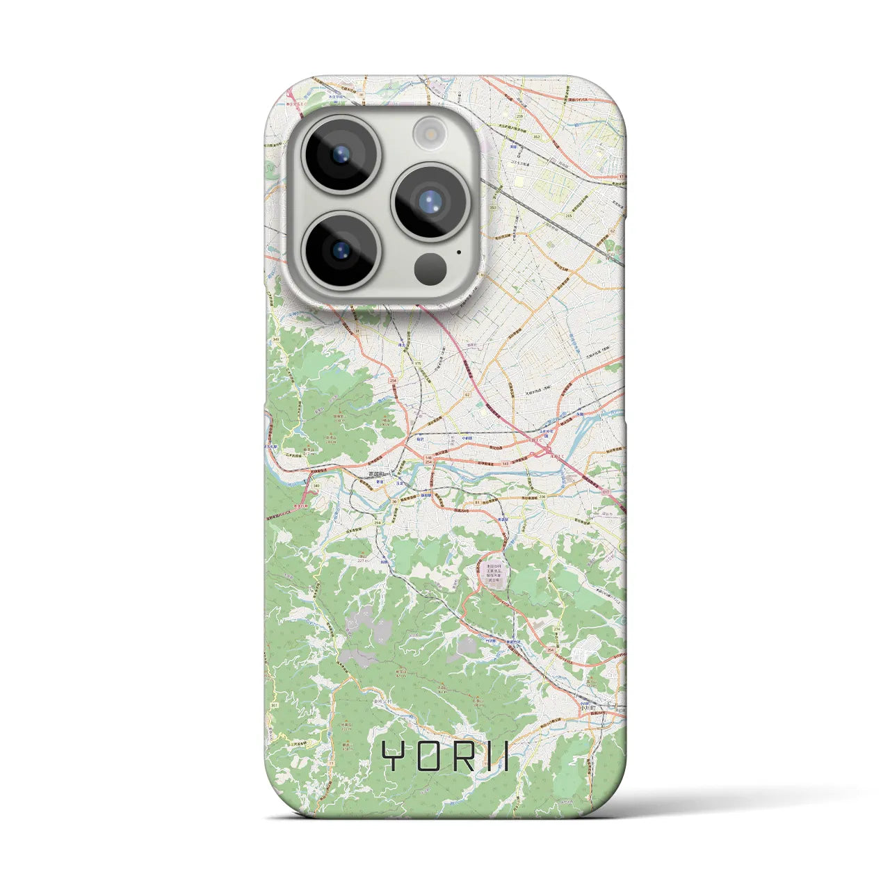 【寄居】地図柄iPhoneケース（バックカバータイプ・ナチュラル）iPhone 15 Pro 用